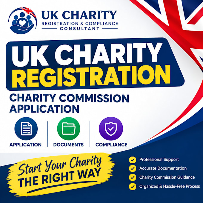 help with UK charity registration and cio setup with the charity commission