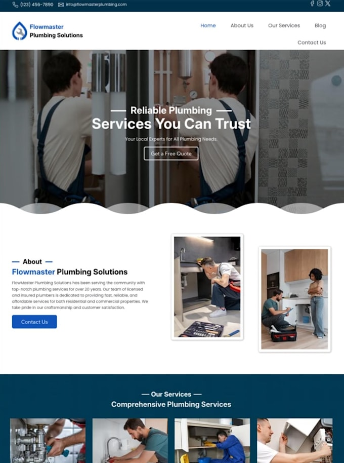 build a lead generating website for plumbers electricians and contractors
