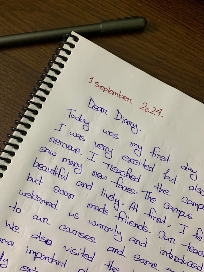 write anything with my neat and beautiful handwriting