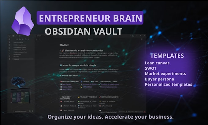 build a custom obsidian second brain or startup vault for entrepreneurs