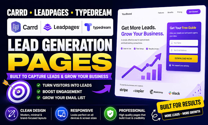 build carrd leadpages typedream lead generation pages