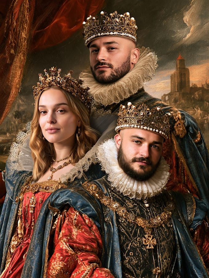 do your romantic royal couple portrait