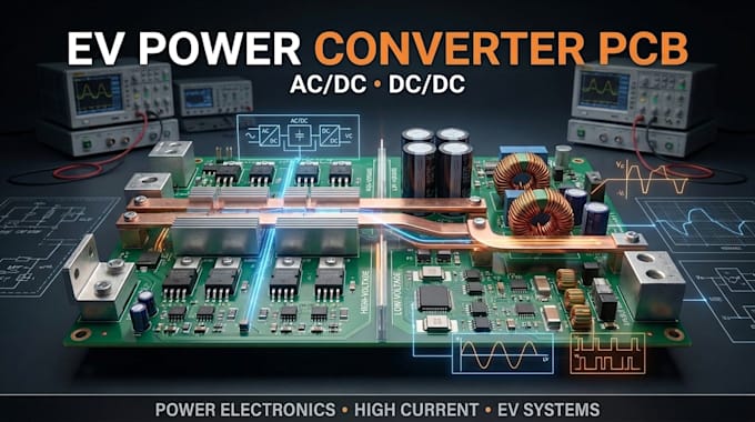 design ac dc and dc dc converter pcb for ev and power electronics