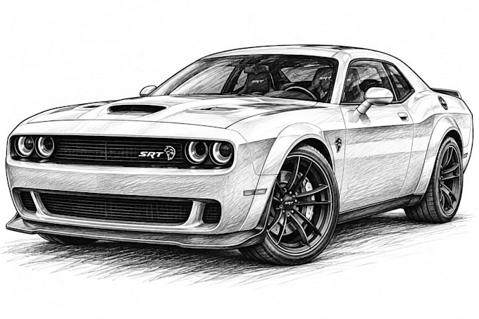 custom sketch car design illustration