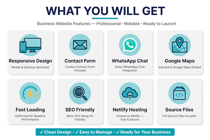 design a modern business website for shops and enterprises
