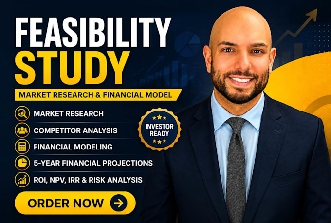 create an investor ready feasibility study with market research