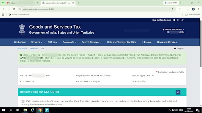 file your gst returns gstr1, 3b and do itc reconciliation