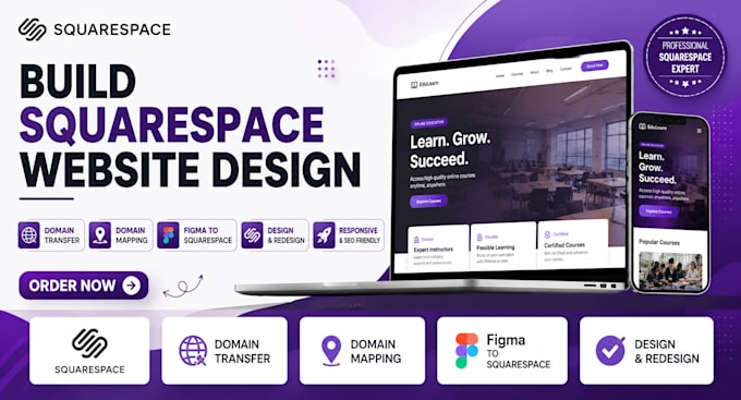 build squarespace website design domain transfer mapping figma to squarespace