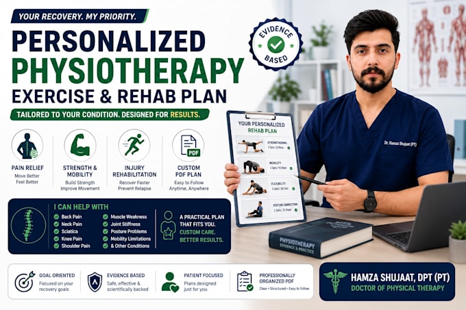 create a personalized physiotherapy exercise and rehab plan