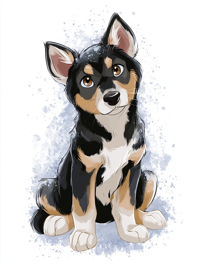 draw disney pet portrait illustration