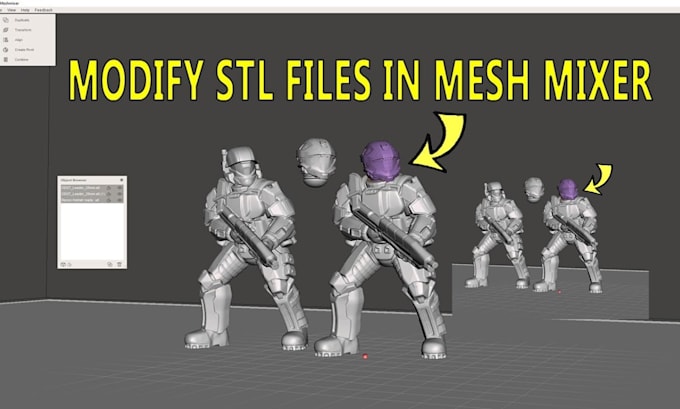 model, fix, edit, optimize and prepare your stl files for 3d printer 3d printing