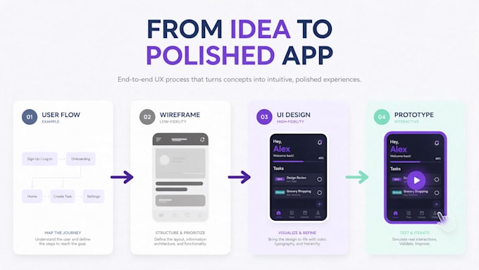 design modern mobile app UI UX in figma