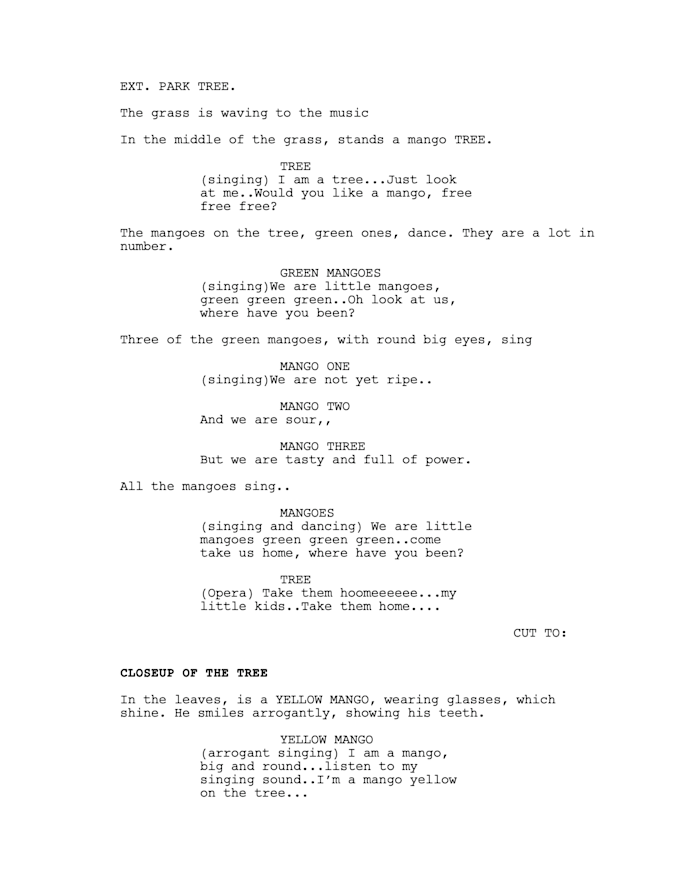 ghostwrite a kids animation script for you