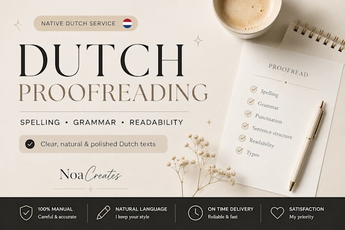 proofread and edit you dutch text