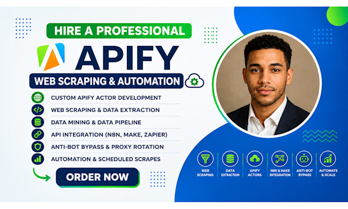 build custom apify actor, web scraper, automation, data extraction, n8n api