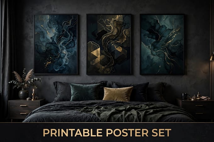 create 4k ai wall art printable posters with midjourney