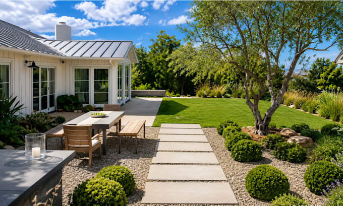 design a residential landscape architecture plan for your backyard garden