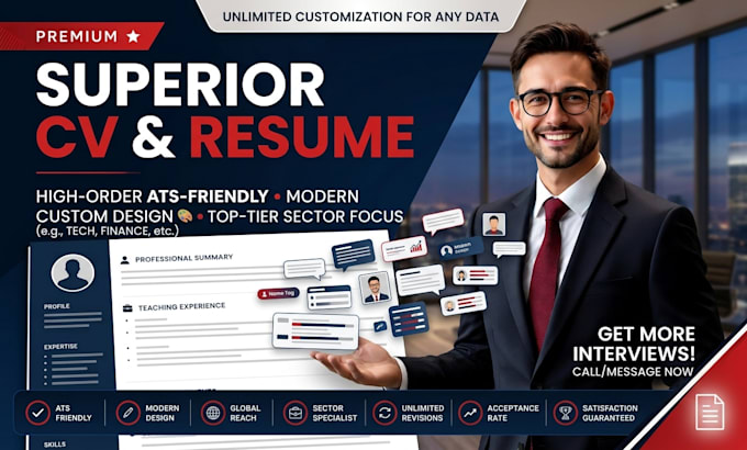 do professional cv,resume design