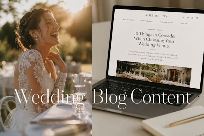 write SEO wedding, bridal blog articles for your website