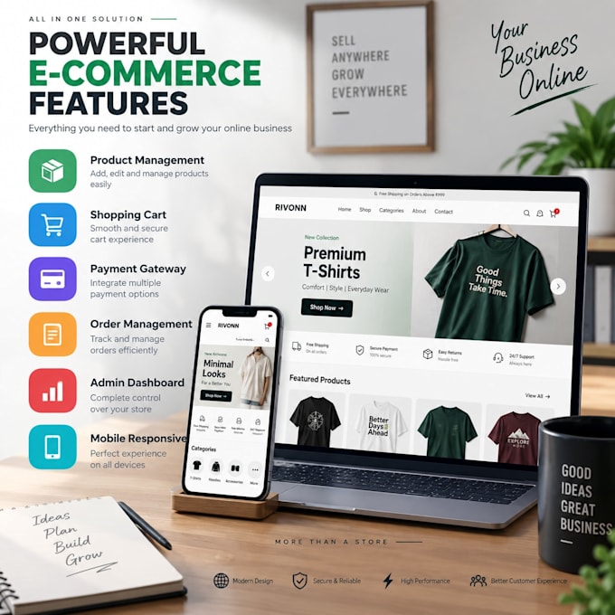 build a complete ecommerce website with payment gateway