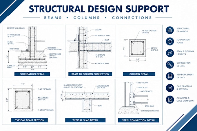 provide structural design, engineering drawings and load calculations