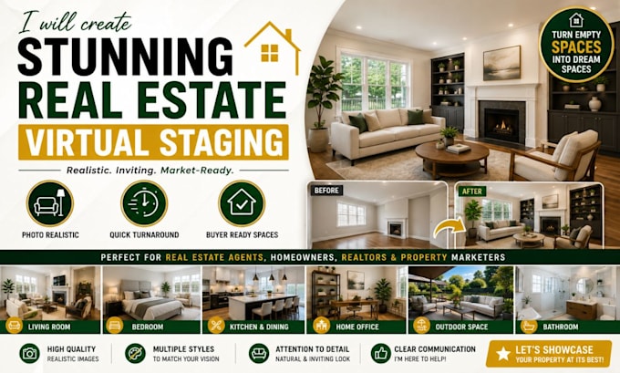 create stunning real estate virtual staging