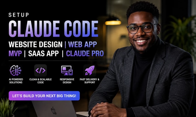 setup claude code website design claude web app claude mvp saas app claude pro