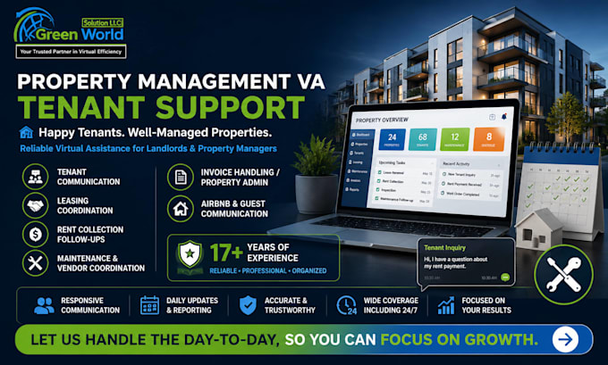 be your VA for property management and tenant support