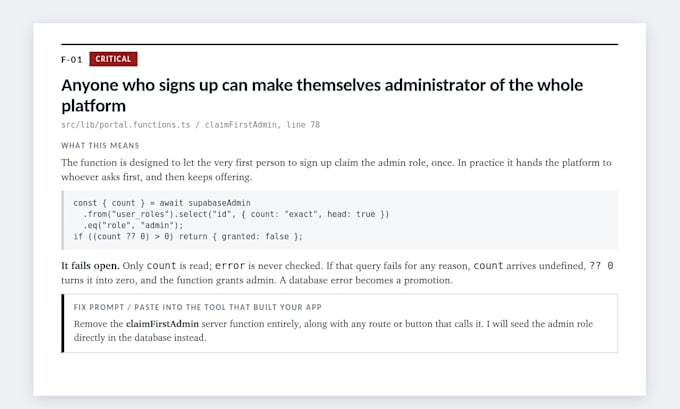audit your lovable or supabase app for security flaws