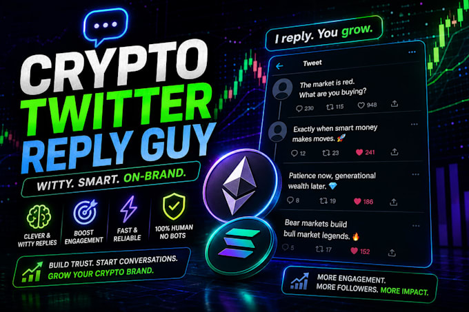 be your crypto reply guy for x and grow organic engagement