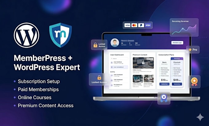 setup memberpress payment integration wordpress membership website