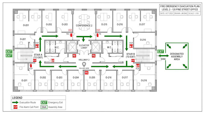 do fire emergency evacuation map plan, fire safety map diagram for property map