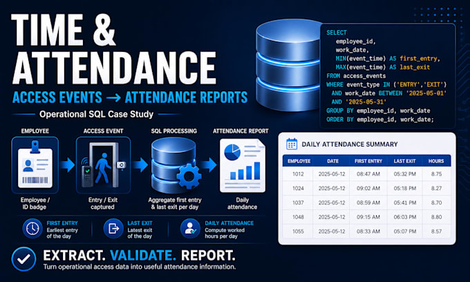 write sql queries and create operational database reports