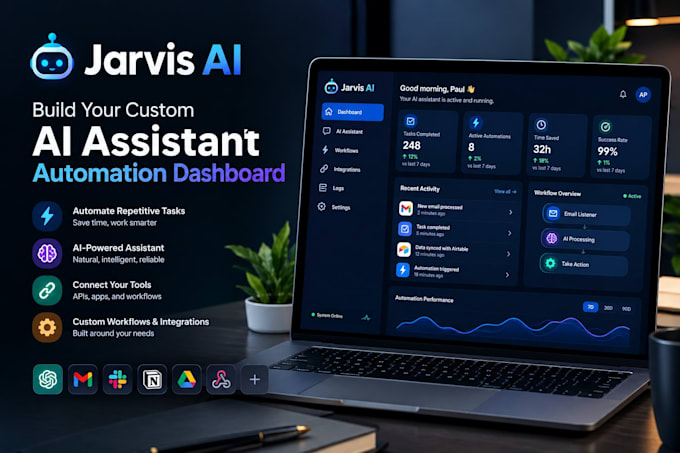build you a custom jarvis ai assistant  automation dashboard