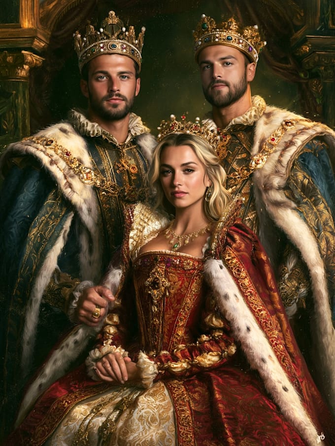 create custom royal couple portraits