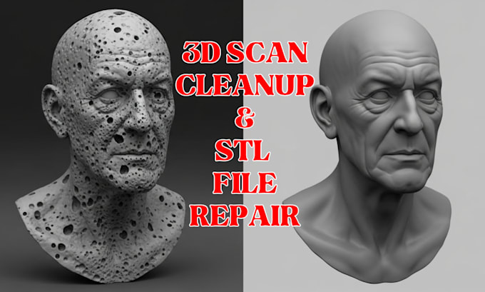 repair broken stl file and stl modification for 3d printing