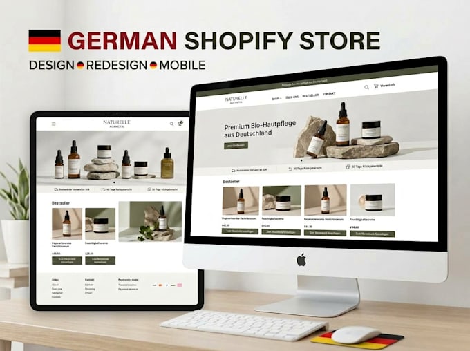 design or redesign your german shopify store