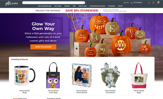 design wix gift guide website shopping recommendation website