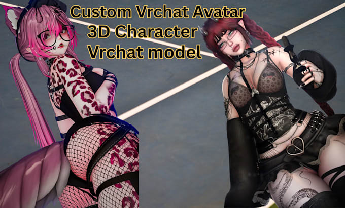 create custom vrchat avatar vrc avatar vrchat model furry or anime 3d character