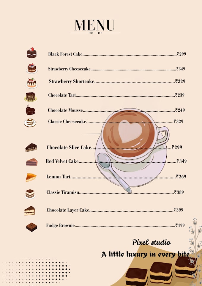 design aesthetic cafe menu, restaurant menu in canva