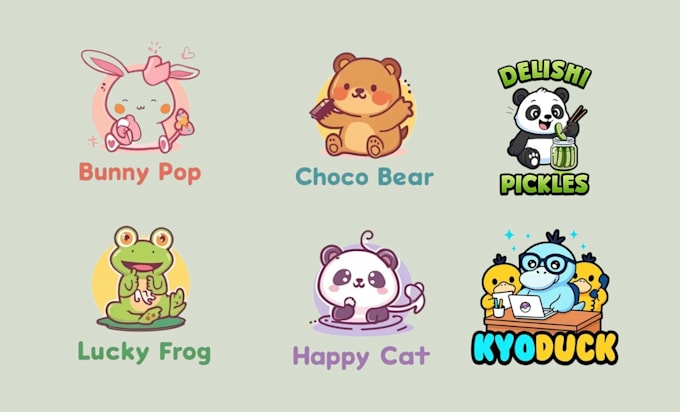 design or redesign a cute kawaii cartoon logo design