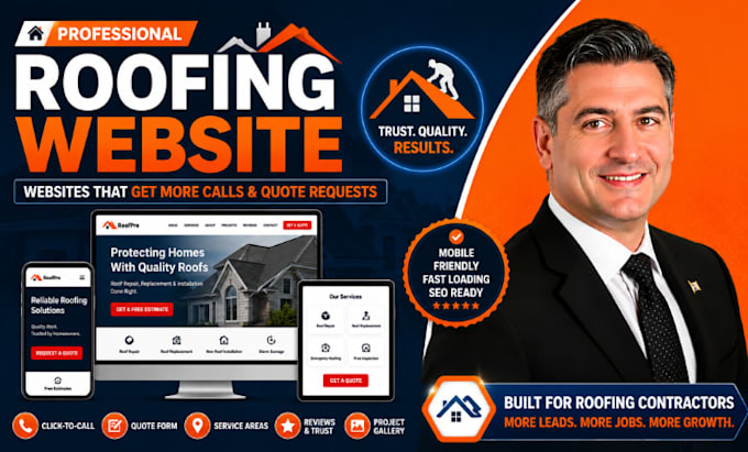 design a professional wordpress roofing website for your business