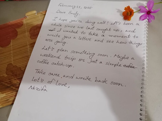 handwrite your text in beautiful and neat handwriting