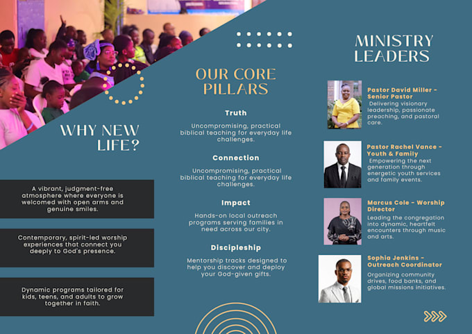 design professional church bulletins and event programs