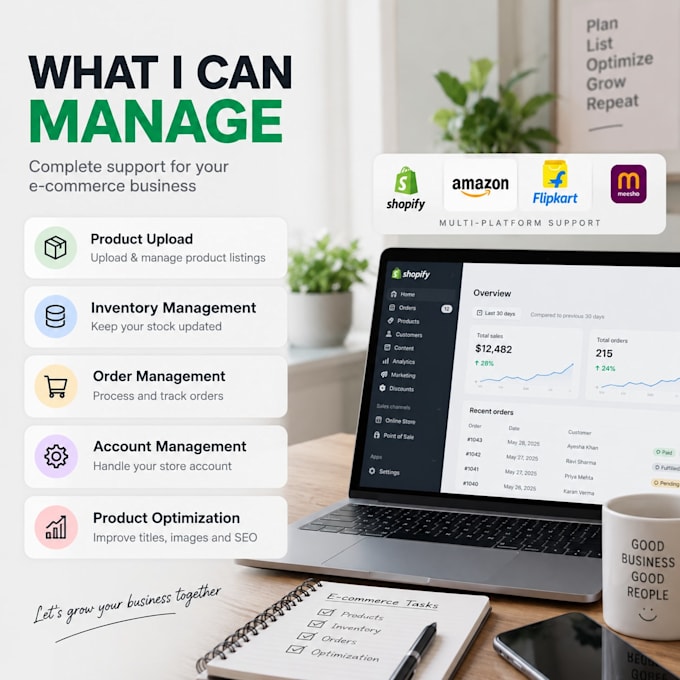 manage and optimize your ecommerce store and products