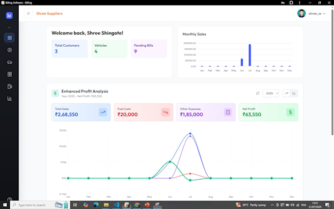 develop a custom business management software