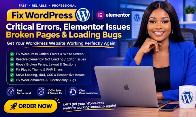 fix wordpress critical errors elementor issues broken pages and loading bugs