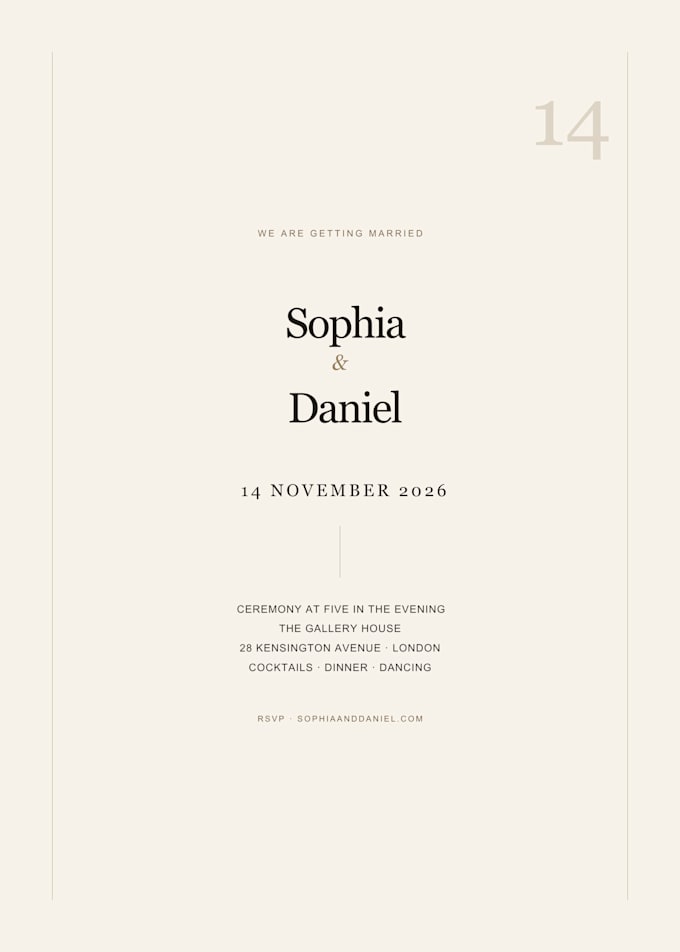 design an elegant and personalized wedding invitation