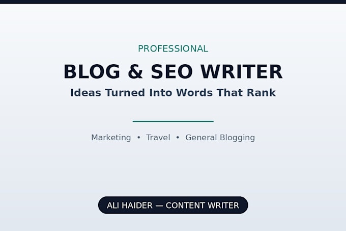 write SEO friendly blog and website content