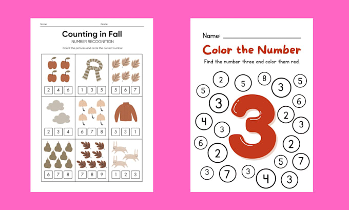 design custom kids worksheets and preschool activity books